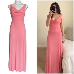 Vintage 70s John Kloss Cira Pink Babydoll Cowl Slip Dress Coquette Romantic
